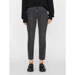 FRAME Le High Straight Jeans Tierra Washed Black Gray Size 26